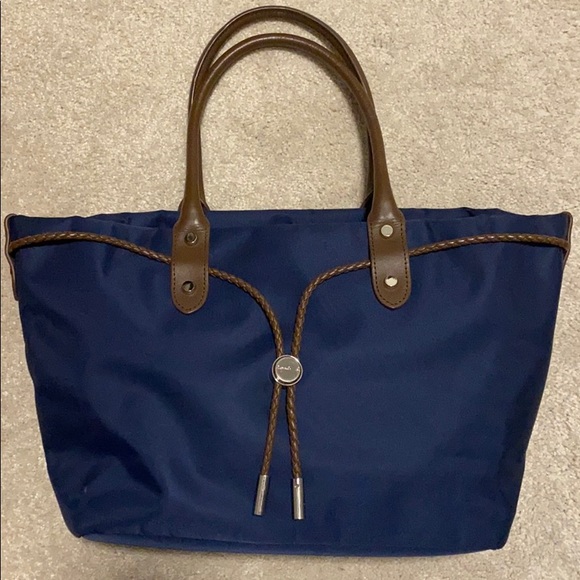 Agnes b voyager navy blue top handle bag - Picture 1 of 5